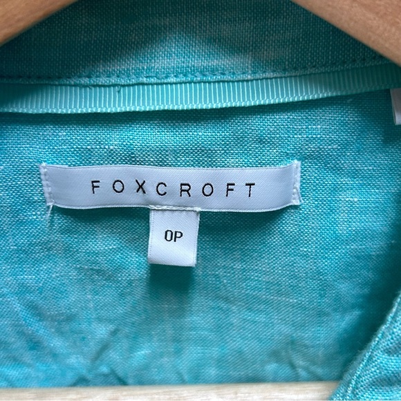 Foxcroft Long Sleeve Button Down Linen Shirt - Picture 4 of 8